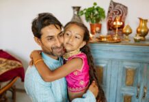 Girl Child With Father
